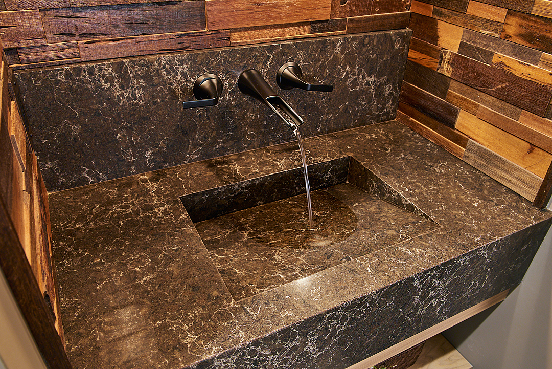 Custom granite sink by black rock granite